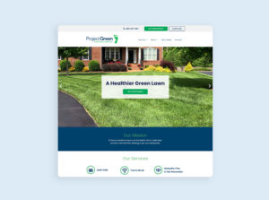 Project Green Homepage Web Design